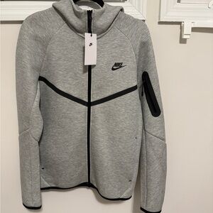 Nike Heather Gray and Black Athletic Jacket